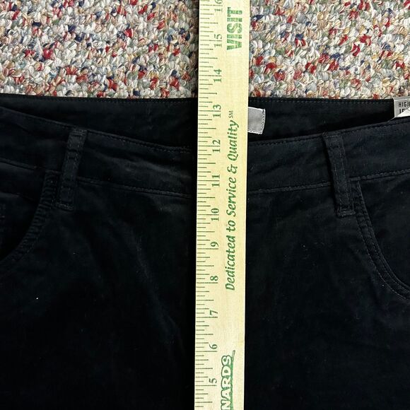 Kut From The Kloth NWT Women's Black Velvet High Rise Flare Jeans Size 12 - Picture 13 of 15